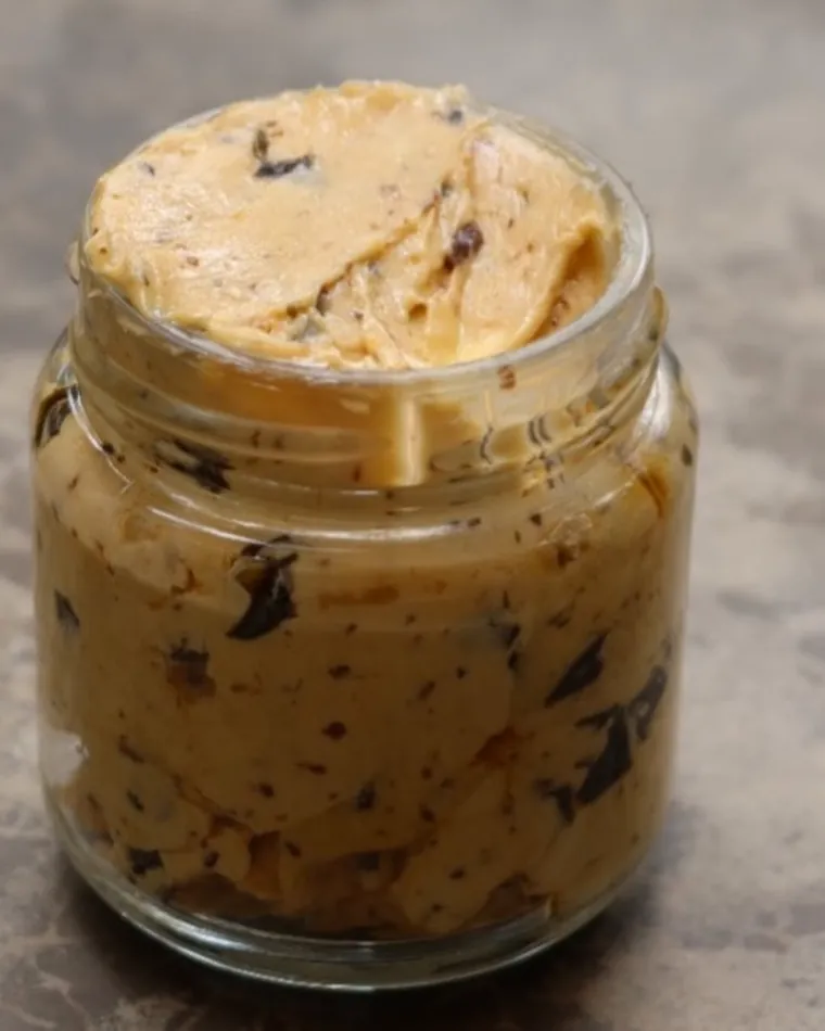 A jar of truffle kombu butter.